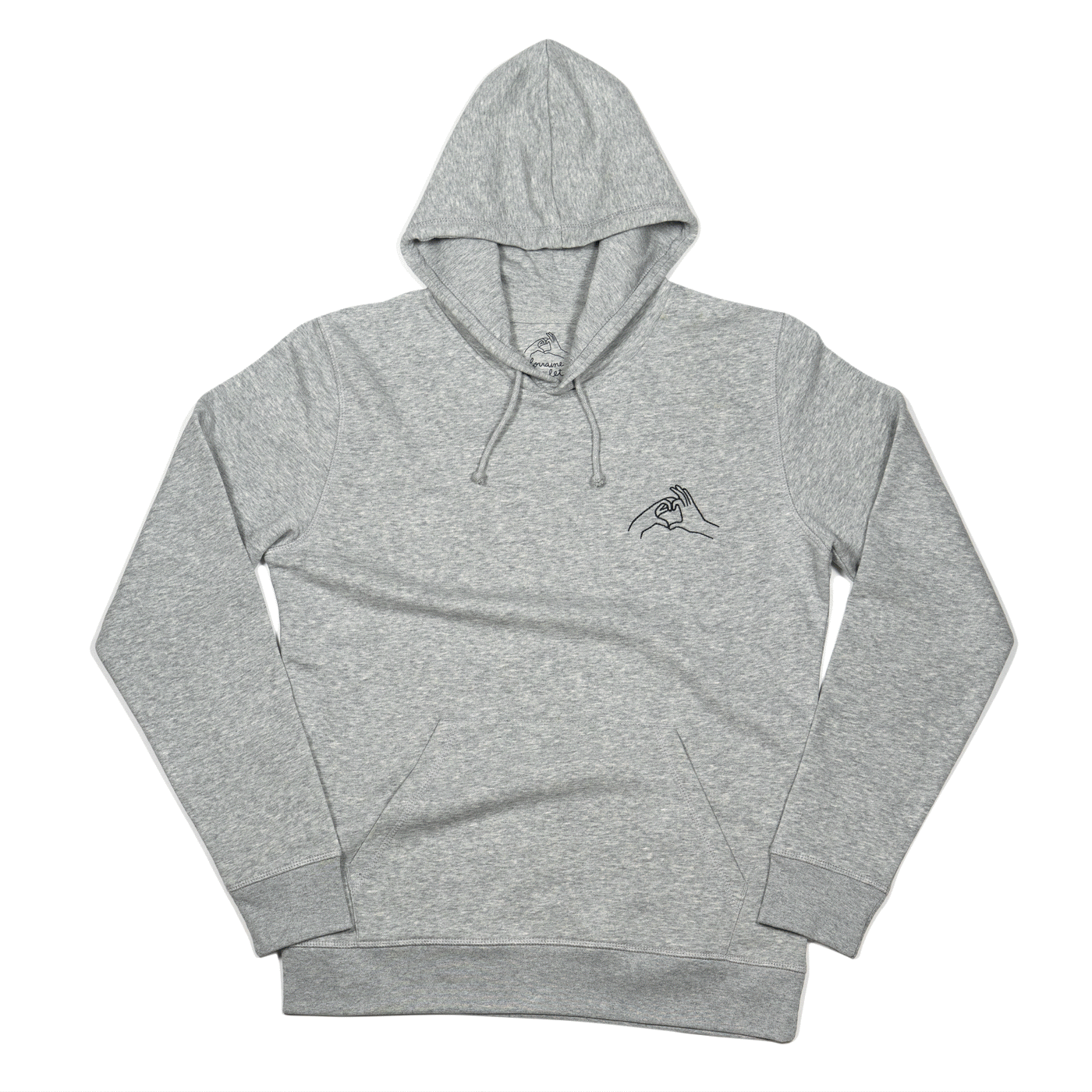 Sweat à capuche avec cœur et mains